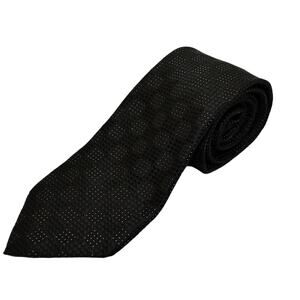 A2 NWoT Auth Gianfranco FERRE Black Silk Tie Made In Italy